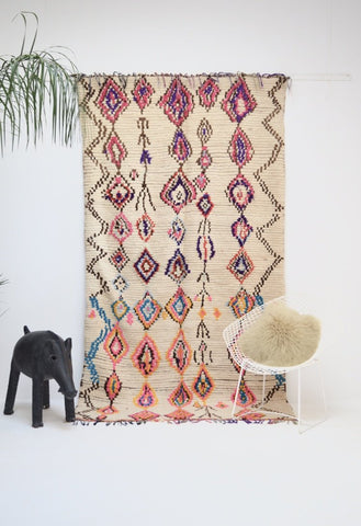 Vintage Azilal Rug Mid Century Moroccan Rug