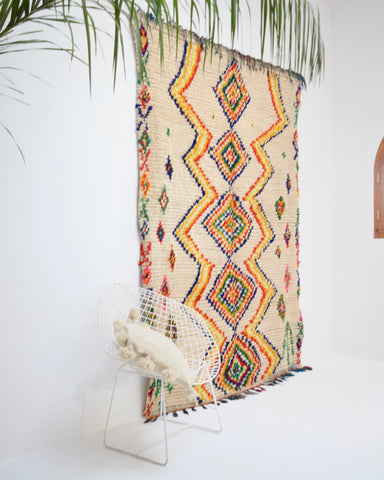 Vintage Azilal Rug Mid Century Moroccan Rug