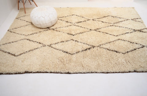 Vintage Beni Ourain Rug Plush Wool Berber Rug