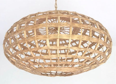 Sahara Moon Moroccan Rattan lampshade Large Natural Handmade Pendant Light