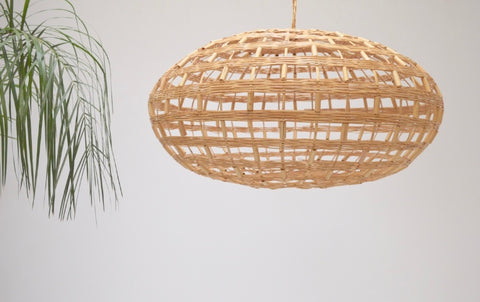 Moroccan Rattan lampshade Large Natural Handmade Pendant Light