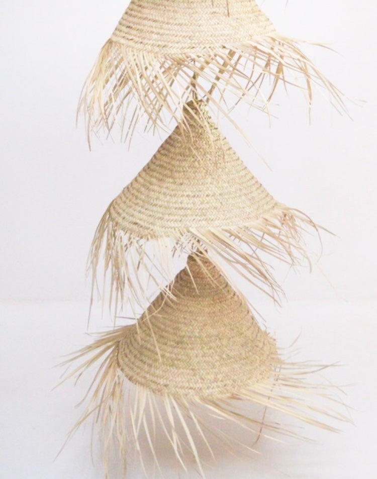Moroccan Raffia Lampshade Conical Pendant Lightshade Lamp