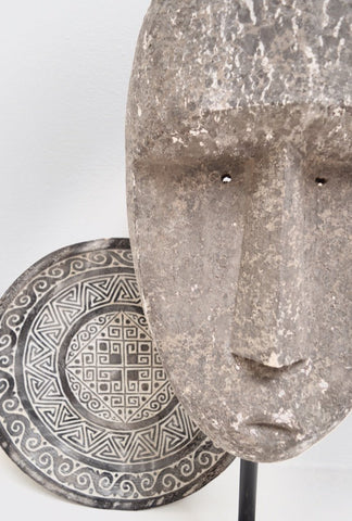 Huge Timor Mask Sculpture Contemporary