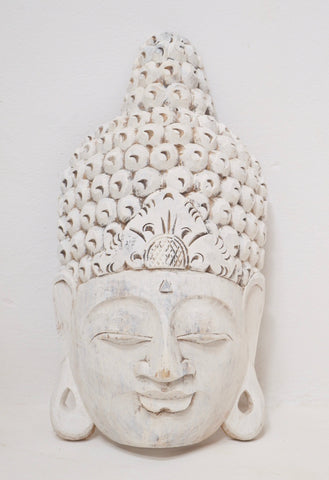 Balinese Buddha Mask Hand carved from Suar Wood