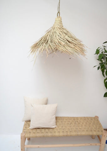 Set of 3 Moroccan Natural Rattan Lamp Shade Hairy Cone Lampshade Pendant Light