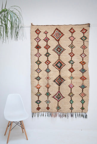Vintage Azilal Rug Mid Century Moroccan Rug