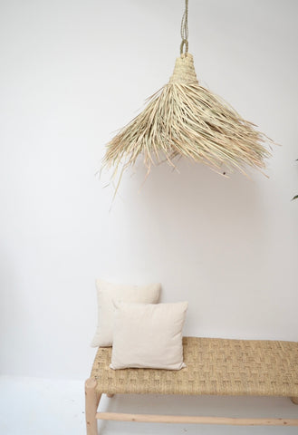 Moroccan Natural Rattan Lamp Shade  x 4 Hairy Cone Lampshade Pendant Light
