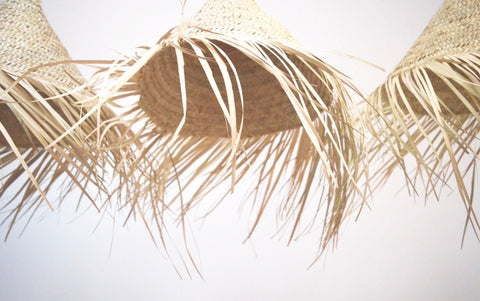 Moroccan Raffia Lampshade Conical Pendant Lightshade Lamp