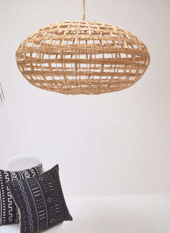 Moroccan Rattan lampshade Large Natural Handmade Pendant Light