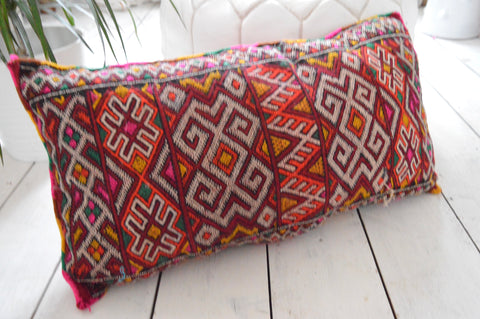 XL Vintage Moroccan Berber Pillow Kilim Cushion