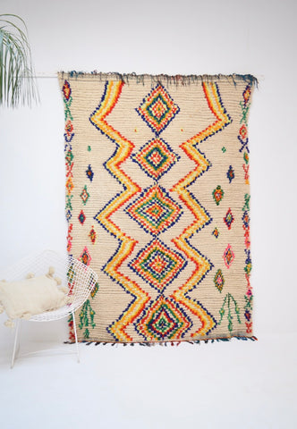 Vintage Azilal Rug Mid Century Moroccan Rug