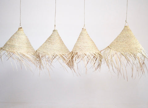 Moroccan Raffia Lampshade Conical Pendant Lightshade Lamp