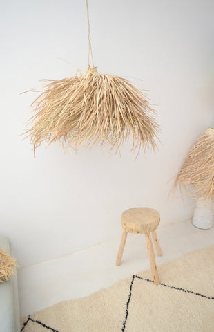 Moroccan Rattan Large Lampshade Natural Woven Raffia Pendant Light