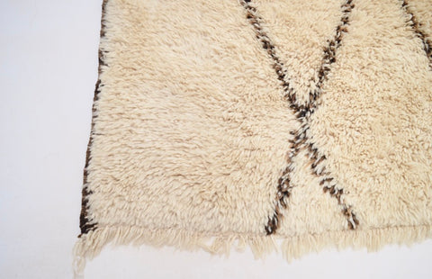 Vintage Beni Ourain Rug Plush Wool Berber Rug