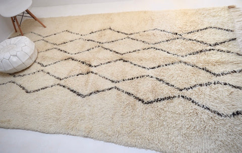 Vintage Beni Ourain Rug Plush Berber Wool Rug BQ1780