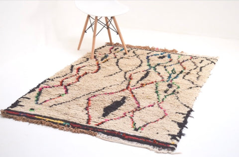 Vintage Azilal  Rug Mid Century Moroccan Rug