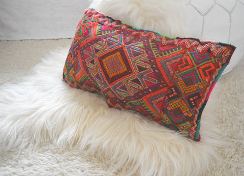 XL Vintage Moroccan Berber Pillow Kilim