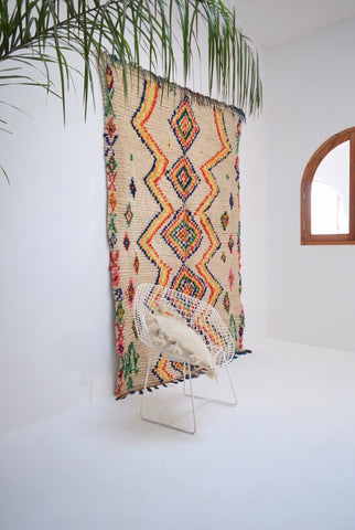 Vintage Azilal Rug Mid Century Moroccan Rug