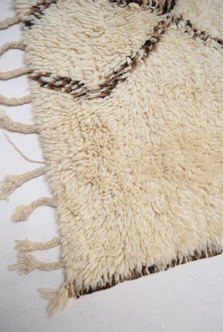 Vintage BENI OURAIN Rug Plush Wool Berber Rug