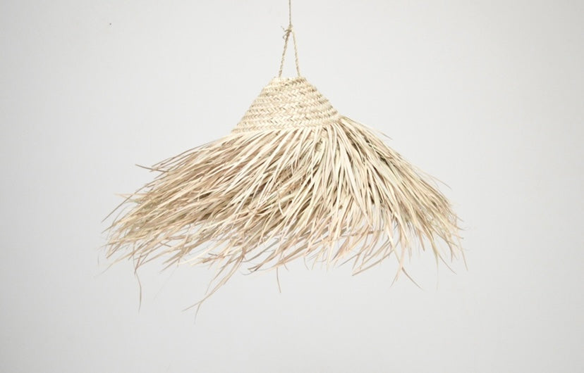 Moroccan Rattan Lampshade Natural Woven Raffia Pendant Lightshade