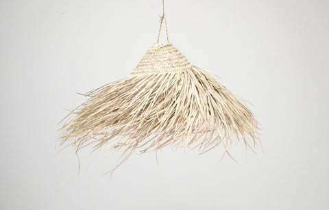 Moroccan Rattan Lampshade Natural Woven Raffia Pendant Lightshade