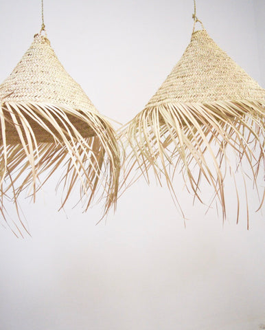 Moroccan Raffia Lampshade Conical Pendant Lightshade Lamp