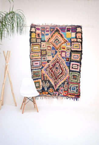 Vintage Moroccan Boucherouite Rug BOU723