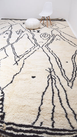 Beni Ourain Rug 9’10” x 16 ft 4 in New Moroccan Minimalist Plush Rug