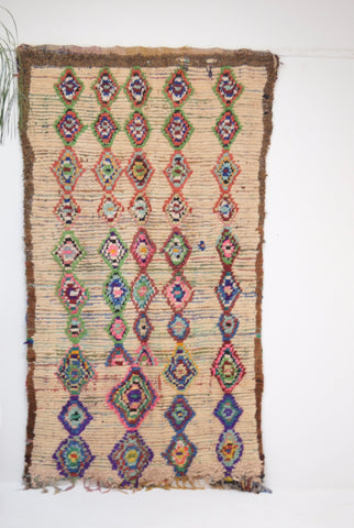 Vintage Azilal Rug Mid Century Moroccan Rug