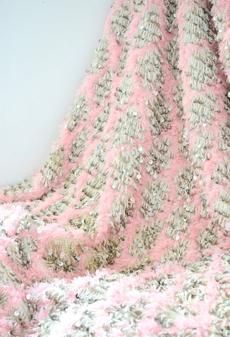 Empress Vintage Moroccan Wedding Blanket Exquisite Pink Handira