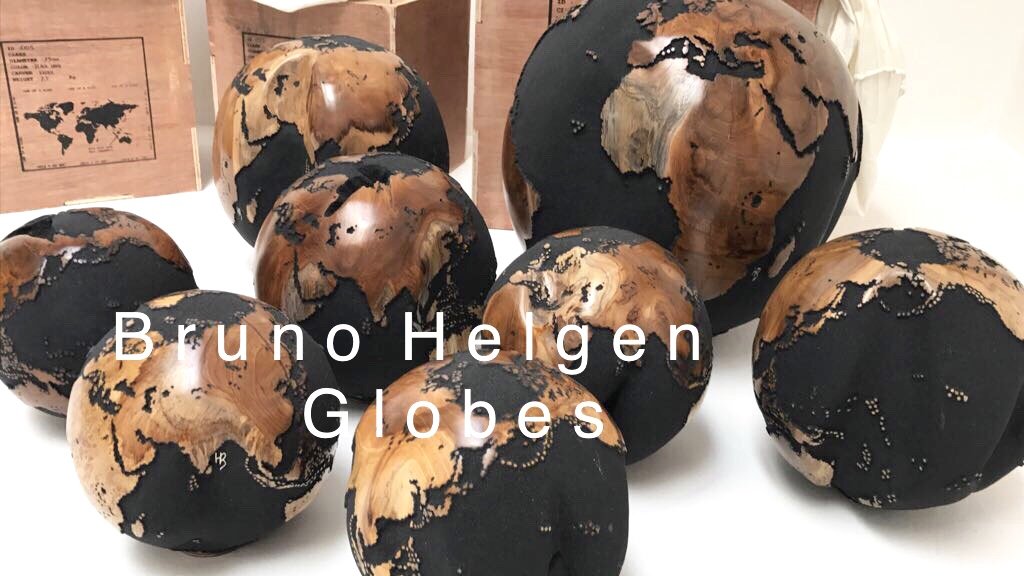 Teak wood globes