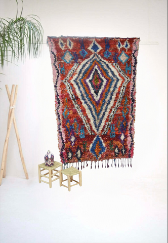 Vintage Boucherouite Rug BOU743