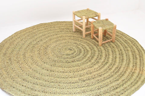Moroccan Natural Rattan Carpet Rug