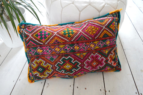 Vintage Moroccan Berber Pillow Kilim Tribal Cushion