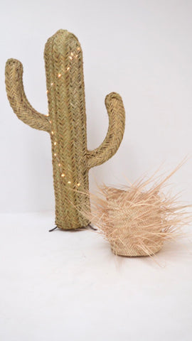Moroccan Halfah Grass Cactus 110 cm Handwoven Rattan Cactus