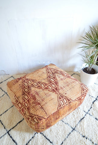 Moroccan Vintage Berber Pouf Floor Pillow