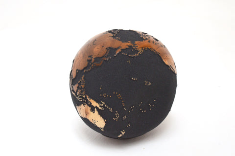  Wood Globe 20CM Black on Rotative Base