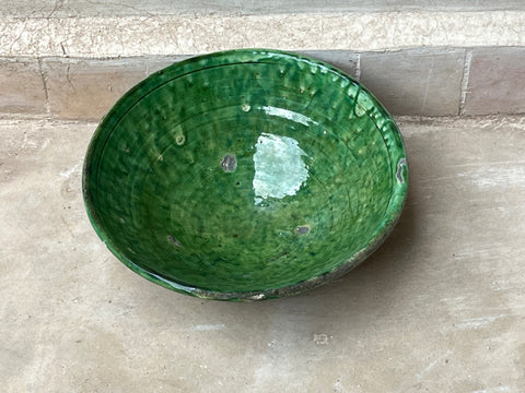 Tamegroute Dish Exclusive Green Glaze Berber Pottery Dish