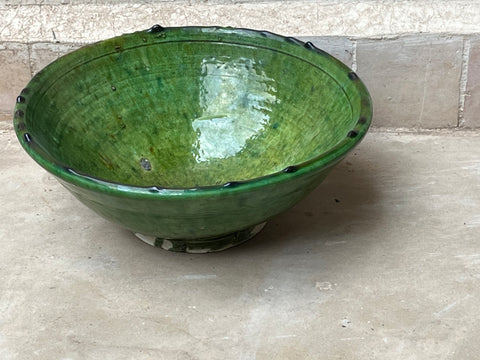 Tamegroute Bowl Exclusive Green Glaze Berber Pottery Dish