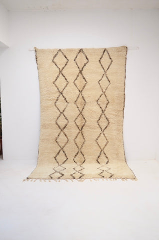 Vintage BENI OURAIN Rug Plush Wool Berber Rug