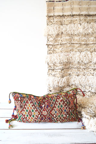 Vintage Moroccan Berber Pillow  Kilim