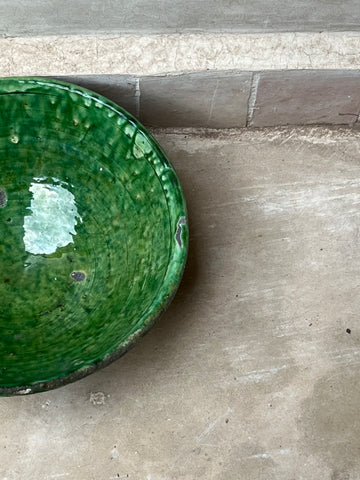 Tamegroute Dish Exclusive Green Glaze Berber Pottery Dish