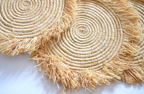 Moroccan Rattan Placemats Wedding Charger set of 10