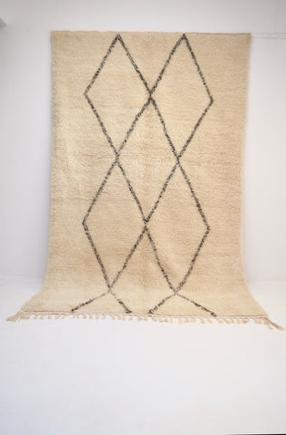 Vintage Beni Ourain Rug Plush Wool Berber Rug