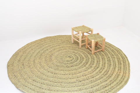 Moroccan Rattan Carpet Natural Braided Palm Leaf Carpet Area Rug