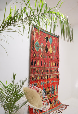 Vintage Azilal Rug Moroccan Mid-Century Rug