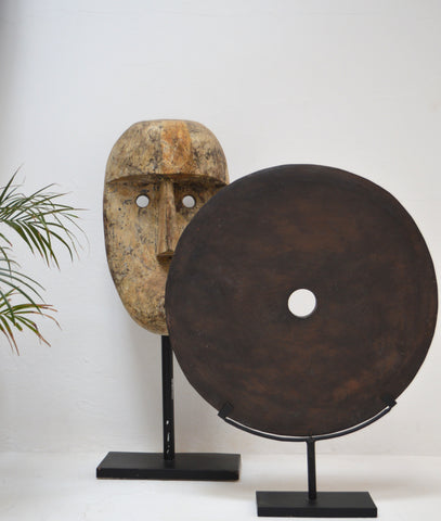 Stone Grinding  Disc on Metal Display Stand