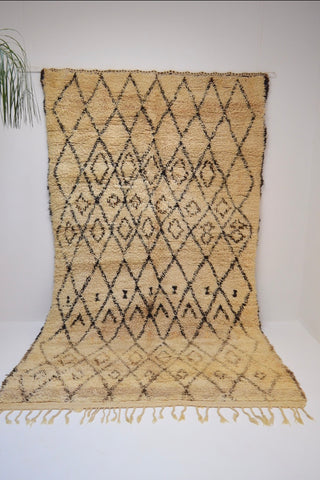 Vintage BENI OURAIN Rug Hand Woven Wool Rug