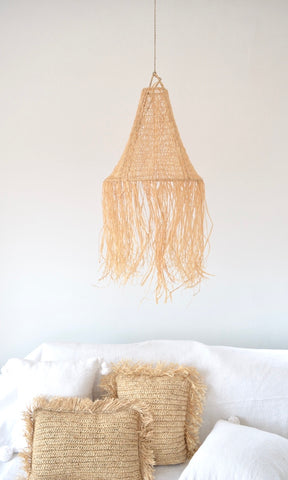 Beldi Moroccan Raffia Light Shades Natural Raffia Crochet Light-shade