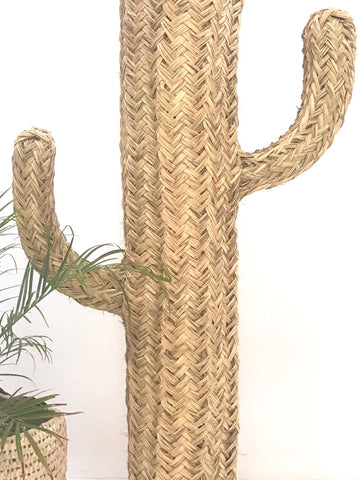 Rattan Cactus Handmade in Morocco 100 cm Halfah Grass Cactus Handwoven Rattan Cactus